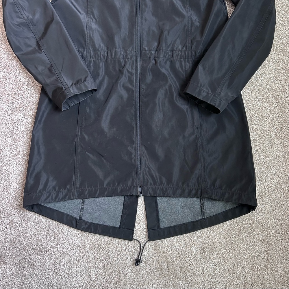 Mondetta Outdoor Project Women's XS Black Windbreaker Rain Jacket Hooded Long - Picture 2 of 11